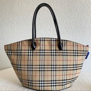 Burberry check nylon tote